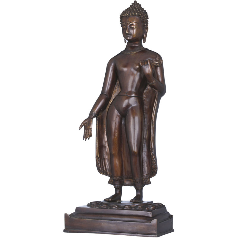 Statue de Bouddha debout, Brun foncé