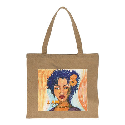 Sac fourre-tout réutilisable manuel en toile «I Am Divine» 18 po x 18 po