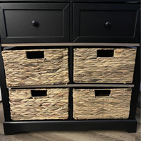 Corby 6 - Drawer Accent Cabinet Sand & Stable Color: Black