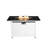 White 43" Rectangular Fire Pit With Smoked Glass - 50,000 Stainless Steel Outdoor Entertainment Spot Hidden Propane Tank Compartment 50000 Construction Year-Round Use Access Door
