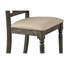 Ensemble de 2 chaises d'appoint en lin brun clair et gris patiné Wallace