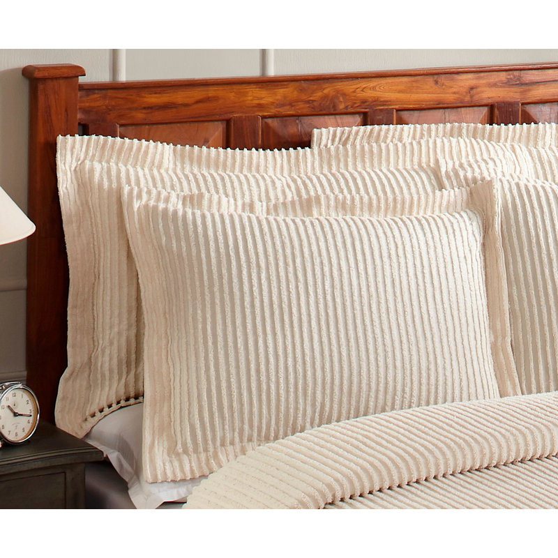 Ivory Cotton Chenille Tufted Euro Sham