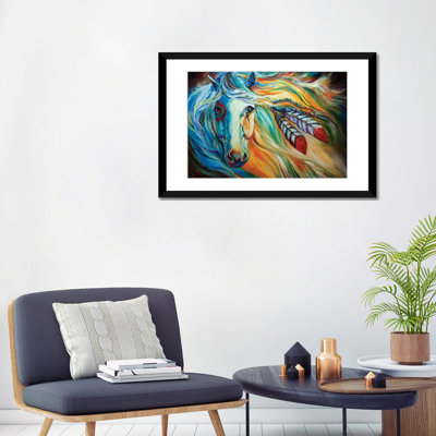 «Breaking Dawn Indian War Horse», reproduction sur toile
