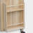 50.2" W Solid Wood Kitchen Island with Stainless Top