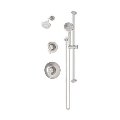 Ensemble de garniture de douche à deux poignées avec douchette Birch HydroMersion
