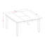 Ensemble de table de salle à manger 7 pièces composé d'une table de salle à manger carrée avec rallonge papillon et 6 chaises de salle à manger, noir et cerise-1967872407