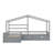 House-Shaped Twin Size Platform Bed With Three Built-In Storage Drawers-2132820439