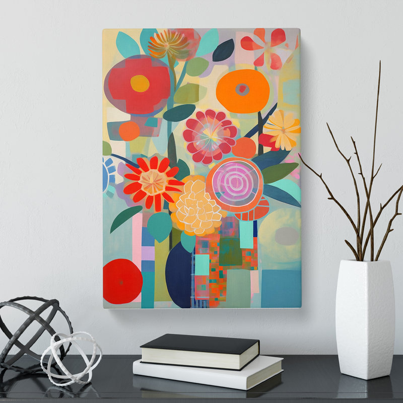 Weissman Flowers Retro Vol.1 - Wrapped Canvas, 60cm H x 40cm W x 3cm D