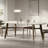Elegant Natural Marble Dining Table Set-104090954