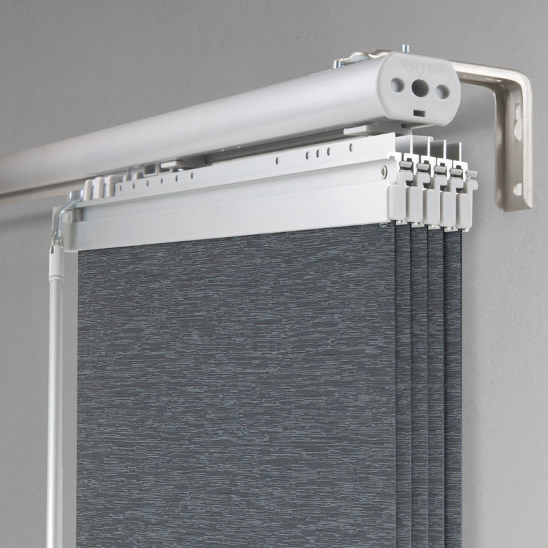 Rail simple extensible à 5 panneaux l 70 po x H 94 po, largeur de panneau 15,75 po, Gris anthracite