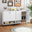 Sideboard Buffet Cabinet 2-Door Kitchen Storage Cabinet w/ Adjustable Shelf
