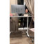63" Electric Height Adjustable Standing Desk With Curved Desktop And 4 Casters-601490767