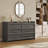 56.4"W Modern 6-Drawer Dresser-221922200