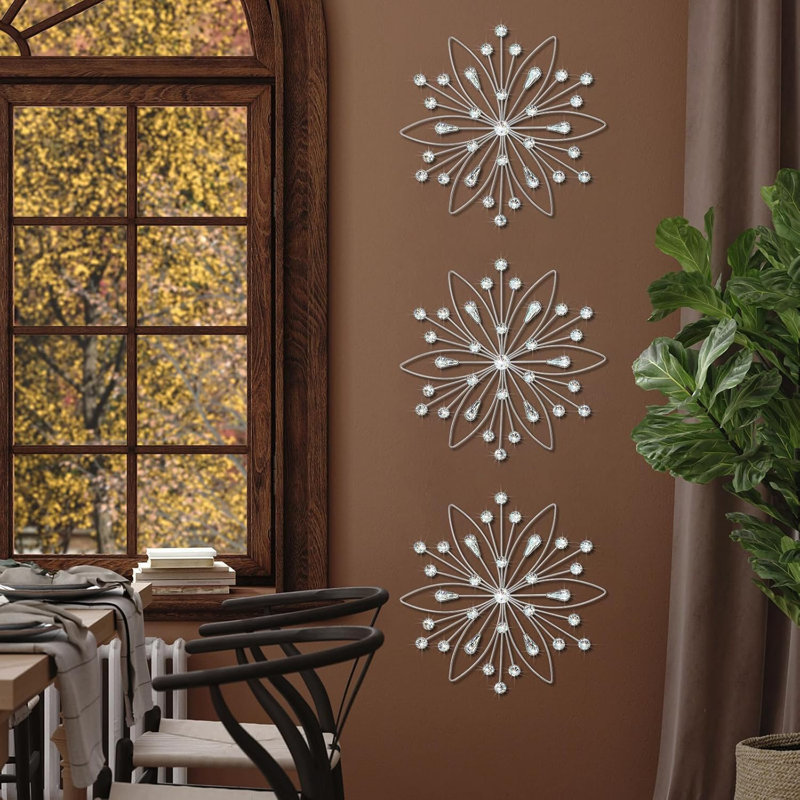 Metal Crystal Wall Art With Sparkling Rhinestones