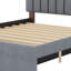 Lit plateforme tapissier avec lit gigogne-1959188370