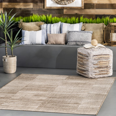 Tapis intérieur / extérieur beige Thalassa