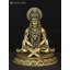 Statue en laiton 3 pouces Hanuman méditant avec livre Ram Naam