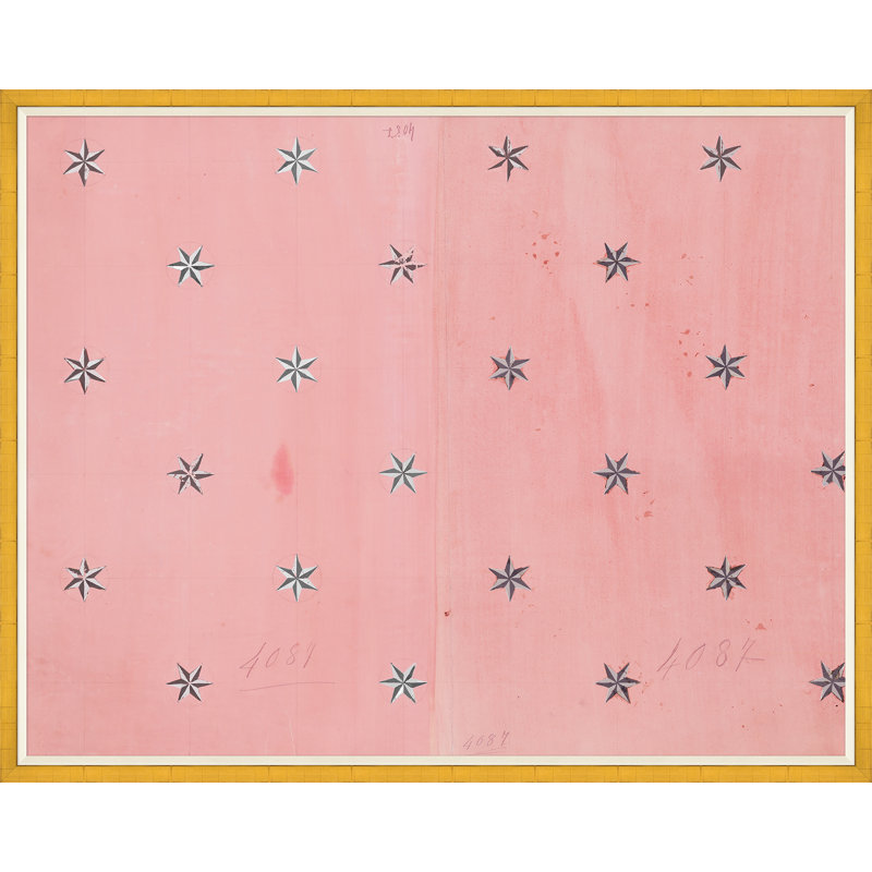 Étoile par Paule Marrot - reproduction imprimée, H 43 po x l 54 po x P 1,25 po, Encadrement doré