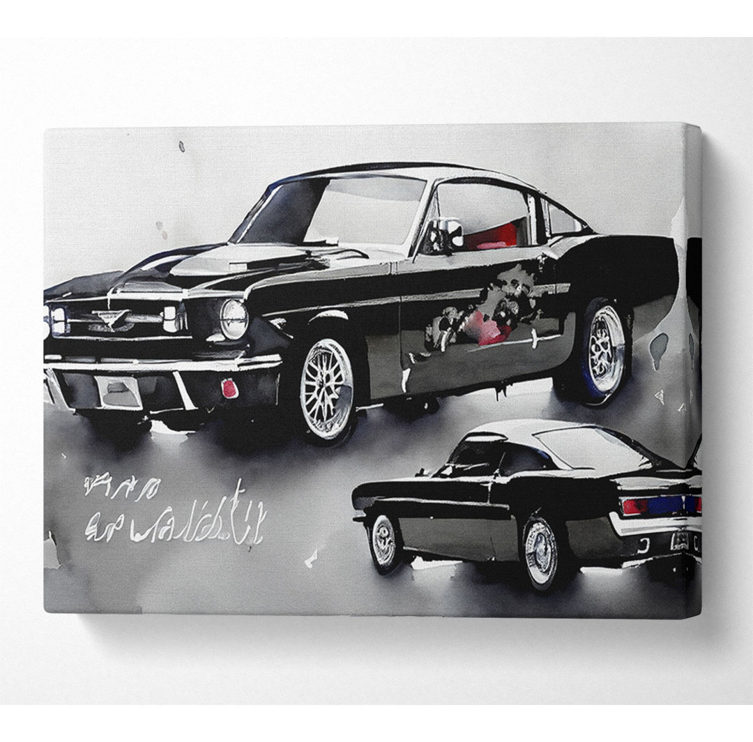 Mustang 65 - Kunstdrucke auf Leinwand - Wrapped Canvas