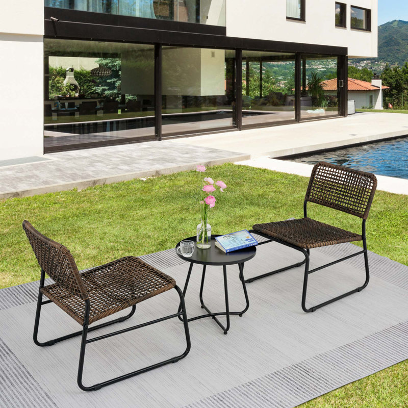 Ensemble 3 pièces de mobilier de patio