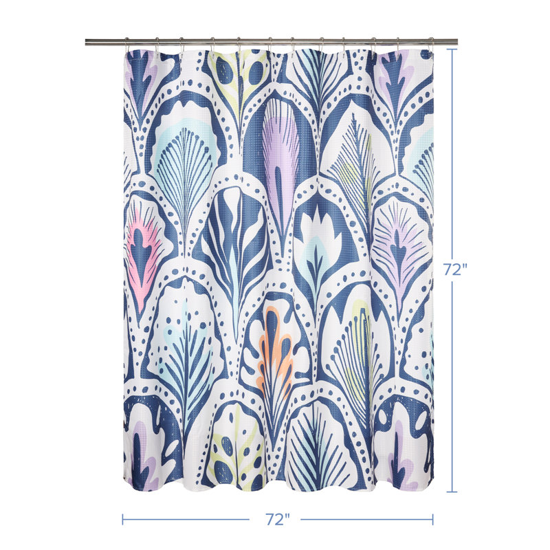 Boho Feathers Textured Shower Curtain
