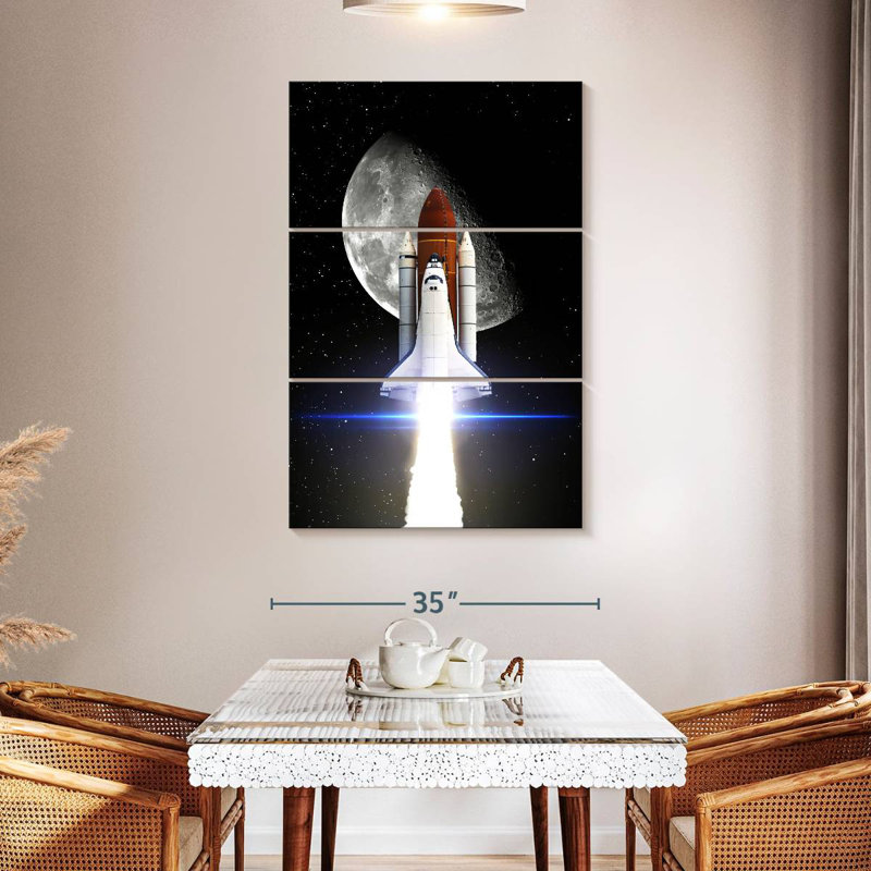 Oberle Space Shuttle Mission, 50" H x 32" W