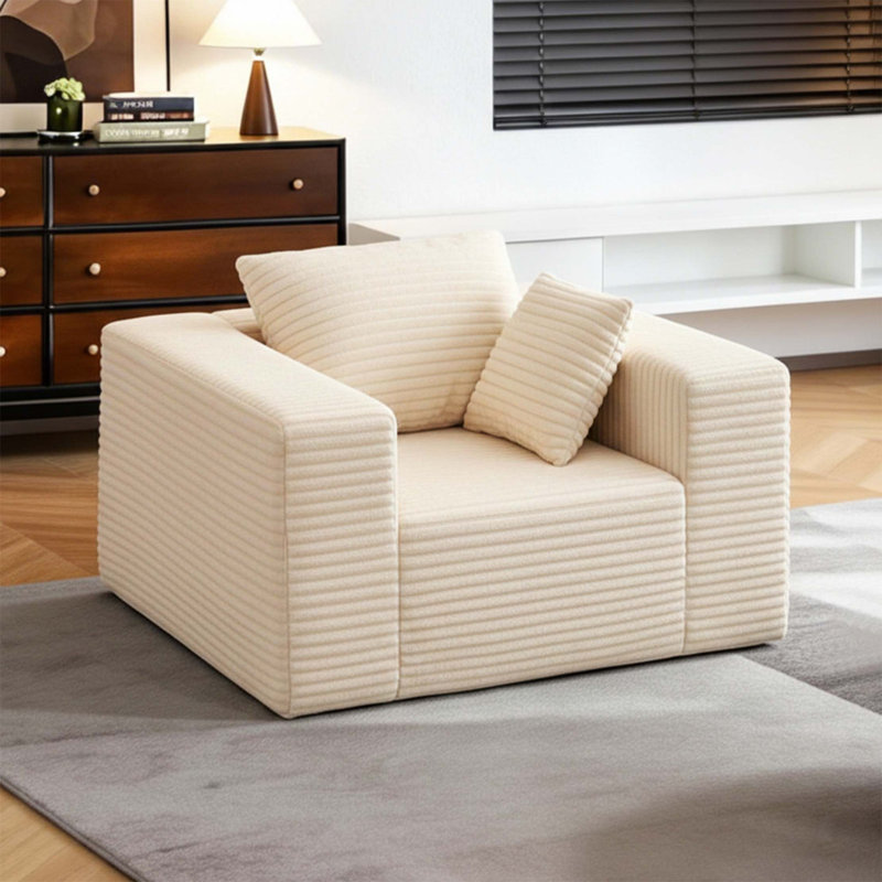 Frameless Memory Foam Cloud Reading Chair, No Assembly Design