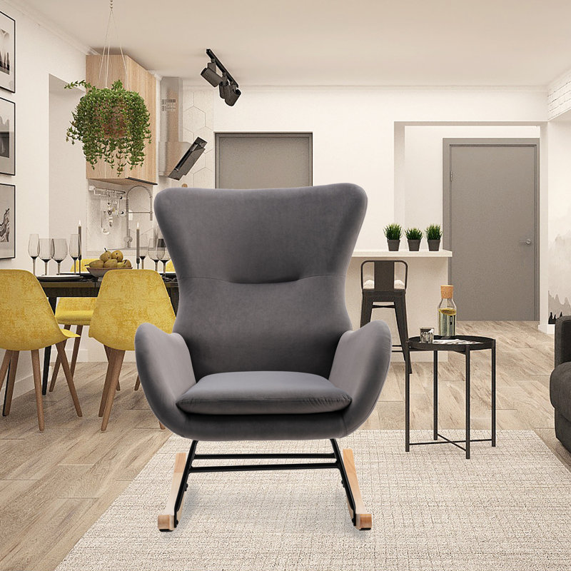 Chaise berçante Schmura, Gris foncé
