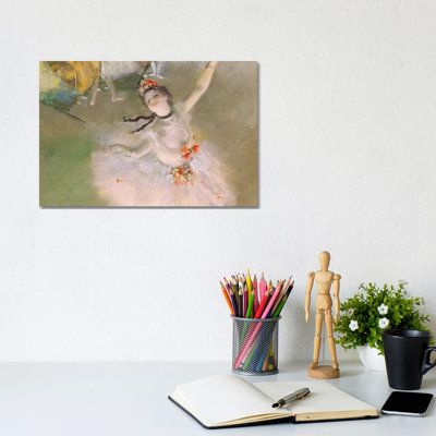 Dancer On The Stage 1066 by Edgar Degas - Wrapped Canvas Painting