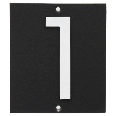 Plaque d’adresse murale sur 1 ligne flottante