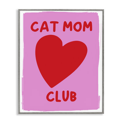  Cat Mom Club Heart Giclee Art by House of Lulu