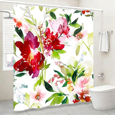 Rideau de bain Sunset Palm Tree avec crochets, 72 x 72 pouces (180 x 180 cm), orange