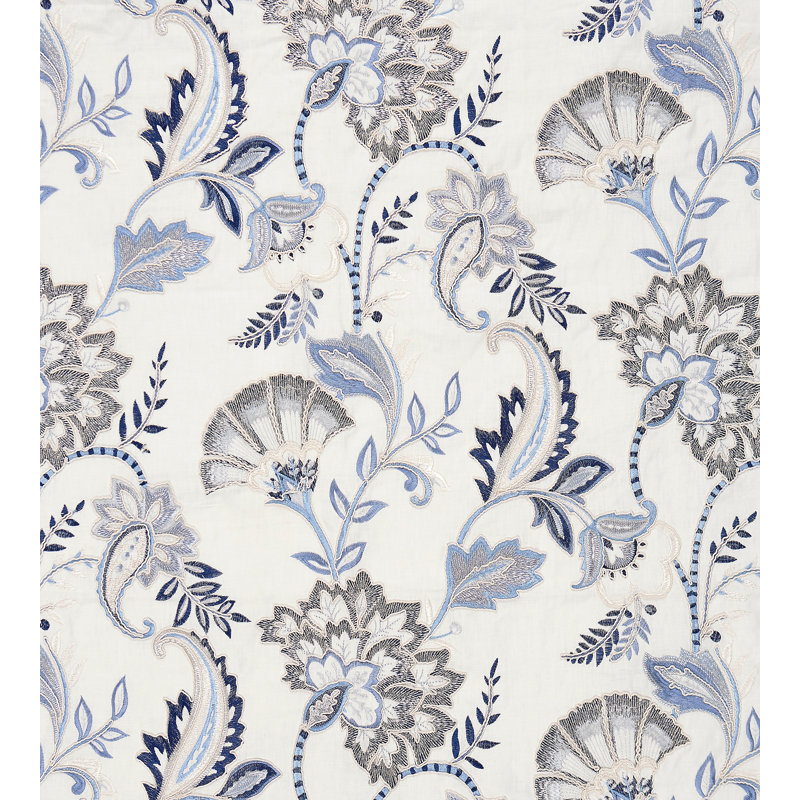 Oriana Adara Embroidery Fabric, Delft