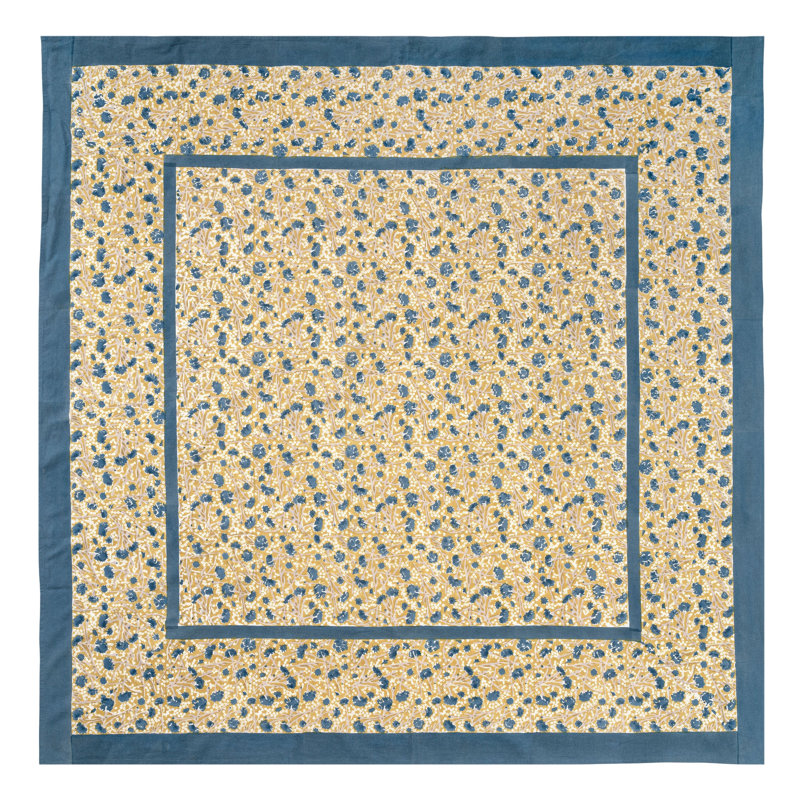 Durkee Tablecloth, 71" Square, Blue/Green