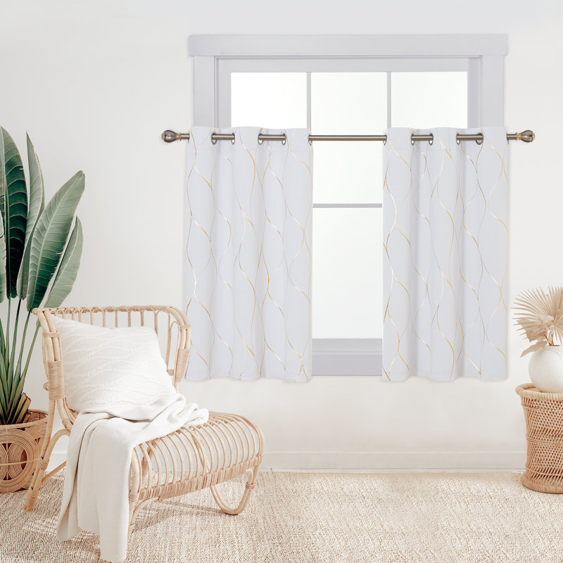 Boulus Room Darkening Curtain Panel Pair, 52" W x 84" L, Grayish White