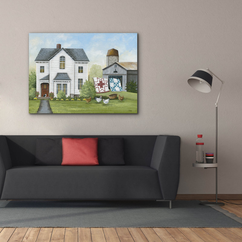  «Quilts On The Line» par Tanya Nyp, art mural sur toile, 54 po x 40 po, H 40 po x l 54 po