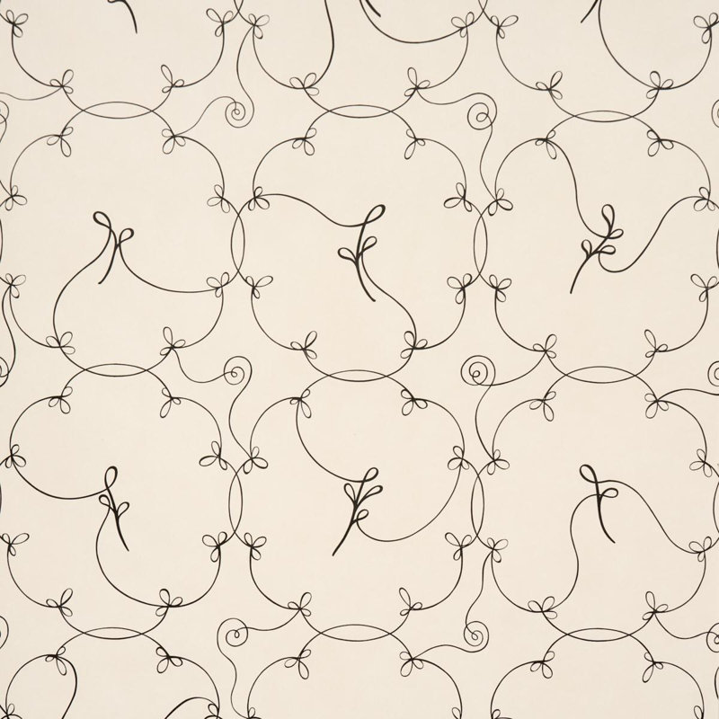 Papier peint Schumacher X Backdrop Broderie, Beige