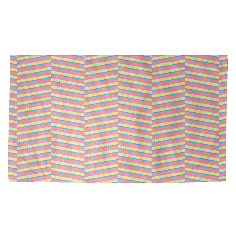 Rayures rose Tapis décoratif, Rectangle de 2 pi x 3 pi