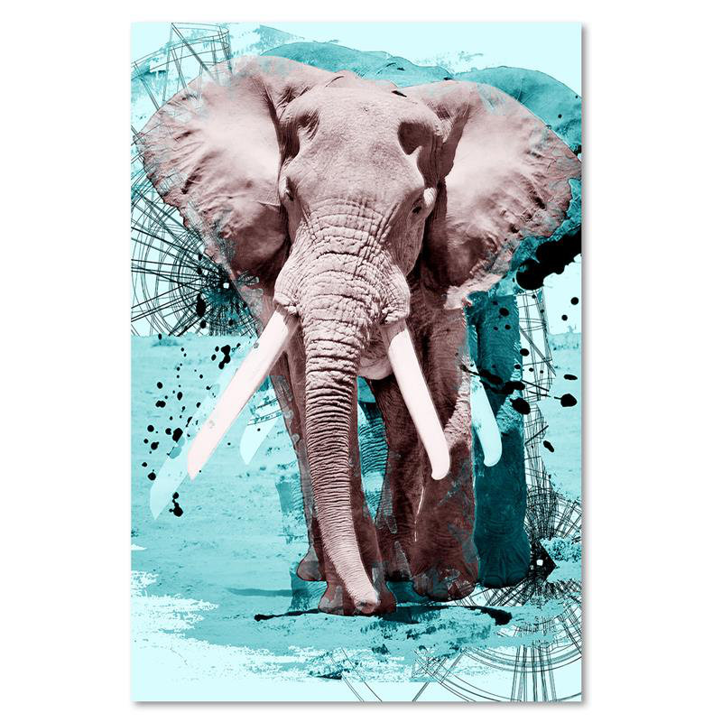 Leinwandbild Elephant Watercolour