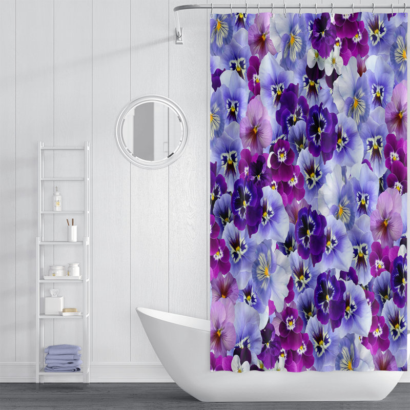 Rideau de douche simple Floral, H 83 po x l 70 po