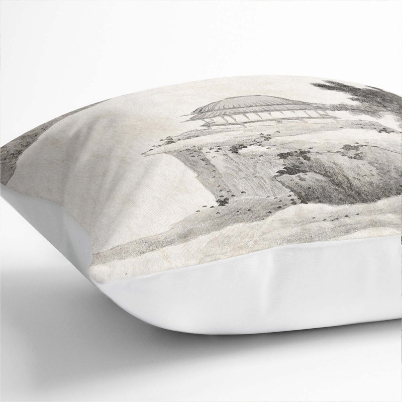 Square Cushion, 55cm H x 55cm W x 20cm D, White