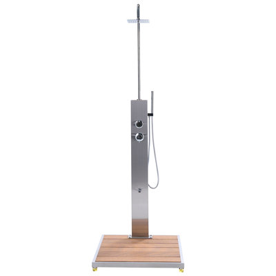 CAMINITO 217 cm H Stainless Steel and Brass Free Standing and Footwash Spout