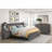 Sleek Modern Low-Profile Full Size Bed Frame, Rich Brown Wood Two-Tone Finish for Residential Bedroom