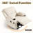 36.6'' Wide Swivel Rocker Recliner With Massage Heat Chenille Fabric Cup Holders-124580125