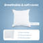  Pillows 2 Pcs White 130Gsm 100% Cotton-251988876