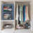 Sorbus Large Storage Box 2-Compartment Foldable with Window & Handles 2 Pack in Blue