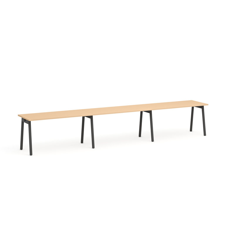 Bureau simple Series A, H 29 po x L 171 po x l 29 po, Chêne naturel