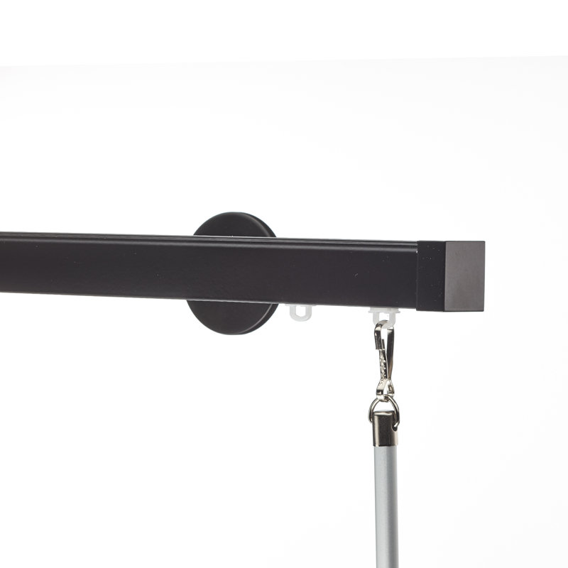 Tringle à rideaux simple noire 1 po, 96 po