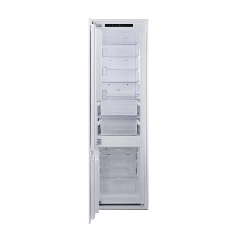 Summit Appliance 24" Wide Fully Integrated Bottom Mount Refrigerator-Freezer (Panel Not Included), White, Left Handed