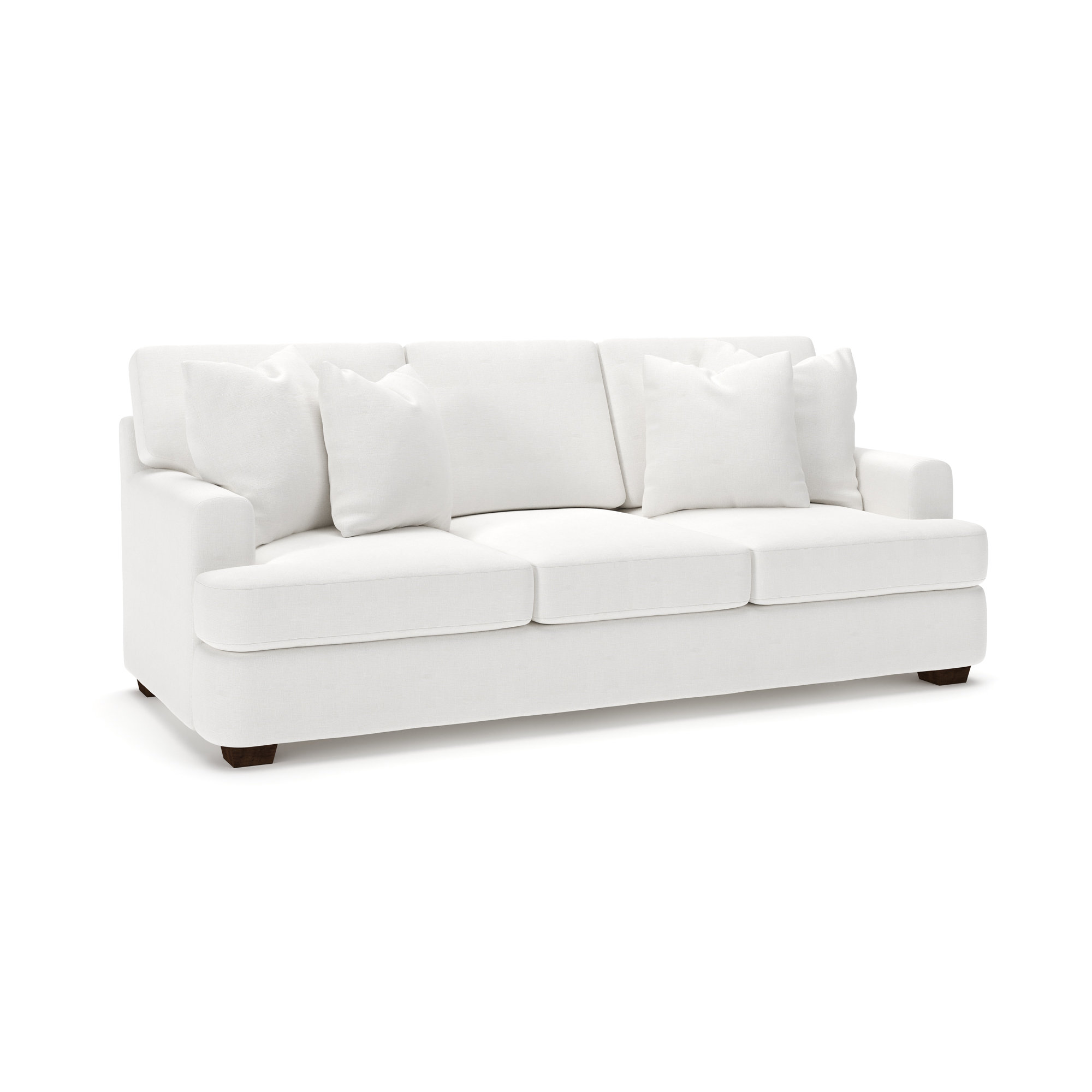 Emilio 90'' Upholstered Sofa, Drusky Moonglow Sustain® Basketweave